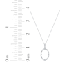 Thumbnail Image 7 of Diamond Oval Scalloped Frame Necklace 1/6 ct tw 10K White Gold 18"