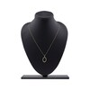 Thumbnail Image 5 of Diamond Oval Scalloped Frame Necklace 1/6 ct tw 10K Yellow Gold 18&quot;