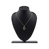 Thumbnail Image 6 of Diamond Oval Scalloped Frame Necklace 1/6 ct tw 10K Yellow Gold 18&quot;