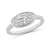 Thumbnail Image 1 of True Fans San Francisco 49ers 1/15 ct tw Diamond Ring Sterling Silver