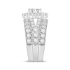 Thumbnail Image 2 of Round-Cut Lab-Grown Diamond Cushion Halo Bridal Set 5 ct tw 14K White Gold