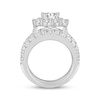Thumbnail Image 3 of Round-Cut Lab-Grown Diamond Cushion Halo Bridal Set 5 ct tw 14K White Gold
