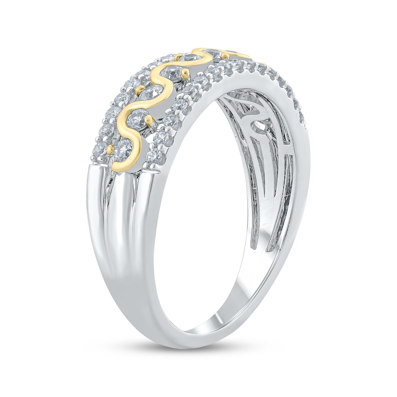 Main Image 2 of Now + Forever Diamond Anniversary Ring 1/2 ct tw 10K Two-Tone Gold
