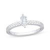 Thumbnail Image 1 of Now + Forever Marquise-Cut Diamond Solitaire Braided Shank Engagement Ring 1/4 ct tw 10K White Gold (I/I1)