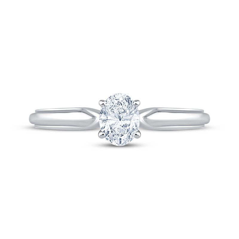 Main Image 3 of Now + Forever Oval-Cut Diamond Solitaire Engagement Ring 1/3 ct tw 10K White Gold (I/I1)