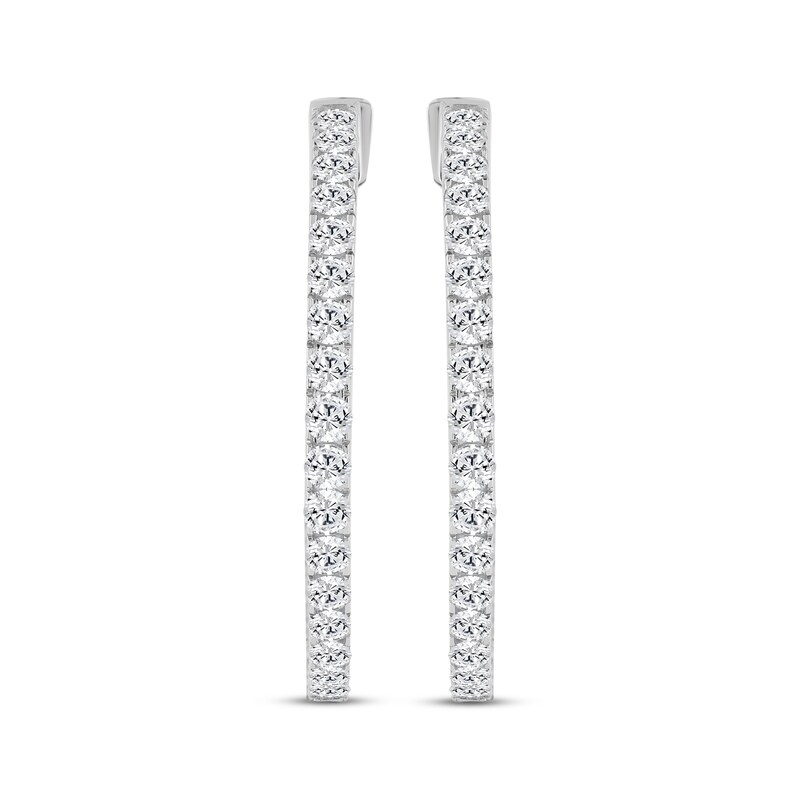 Main Image 2 of KAY Lab-Grown Diamonds Inside-Out Hoop Earrings 3 ct tw 10K White Gold