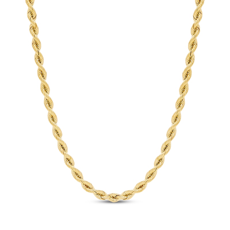 Main Image 1 of 2.5mm Silk Rope Chain Necklace Solid 10K Yellow Gold 20"