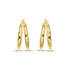 Thumbnail Image 2 of Split Hoop Earrings Hollow 10K Yellow Gold