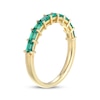 Thumbnail Image 2 of STUDIO BY KAY Baguette-Cut Lab-Created Emerald Stackable Ring 24K Yellow Gold Vermeil Sterling Silver