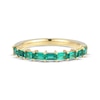Thumbnail Image 3 of STUDIO BY KAY Baguette-Cut Lab-Created Emerald Stackable Ring 24K Yellow Gold Vermeil Sterling Silver
