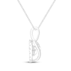 Thumbnail Image 3 of Unstoppable Love Lab-Grown Diamond Halo Necklace 1/4 ct tw 10K White Gold 19"