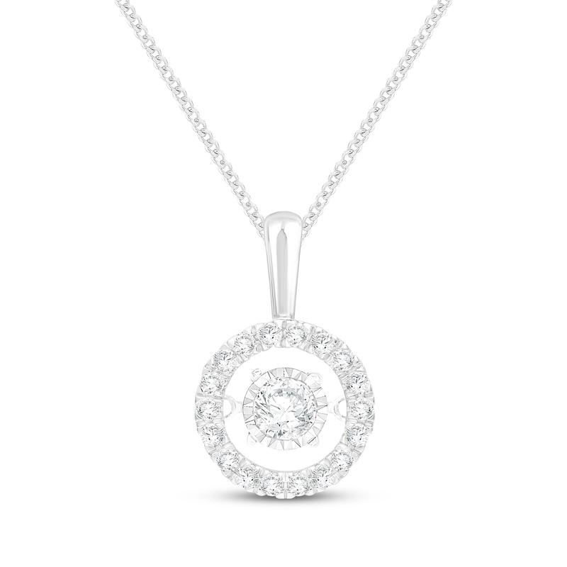 Main Image 1 of Unstoppable Love Lab-Grown Diamond Necklace 1/2 ct tw 10K White Gold 19"