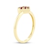 Thumbnail Image 2 of STUDIO BY KAY Lab-Created Ruby Heart Ring 24K Yellow Gold Vermeil Sterling Silver