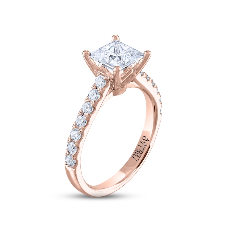 Main Image 2 of THE LEO Legacy Lab-Grown Diamond Princess-Cut Engagement Ring 1-7/8 ct tw 14K Rose Gold