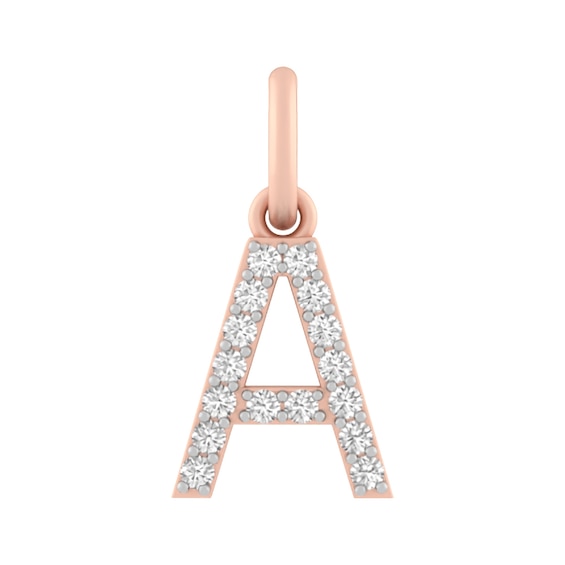 Sterling Silver or 10K Gold Diamond Initials (2 Initials)