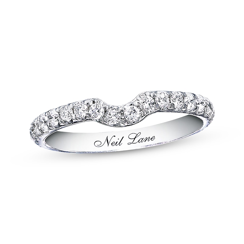 Neil Lane Round Diamond Wedding Band 3/8 ct tw 14K White Gold