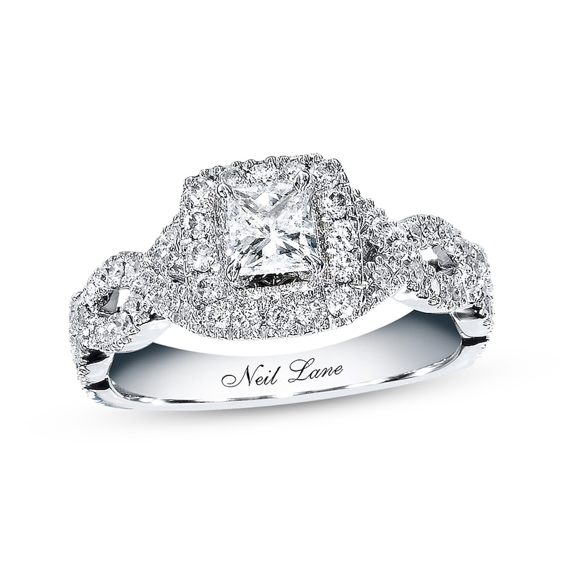 Main Image 1 of Neil Lane Engagement Ring 1 ct tw Diamonds 14K White Gold