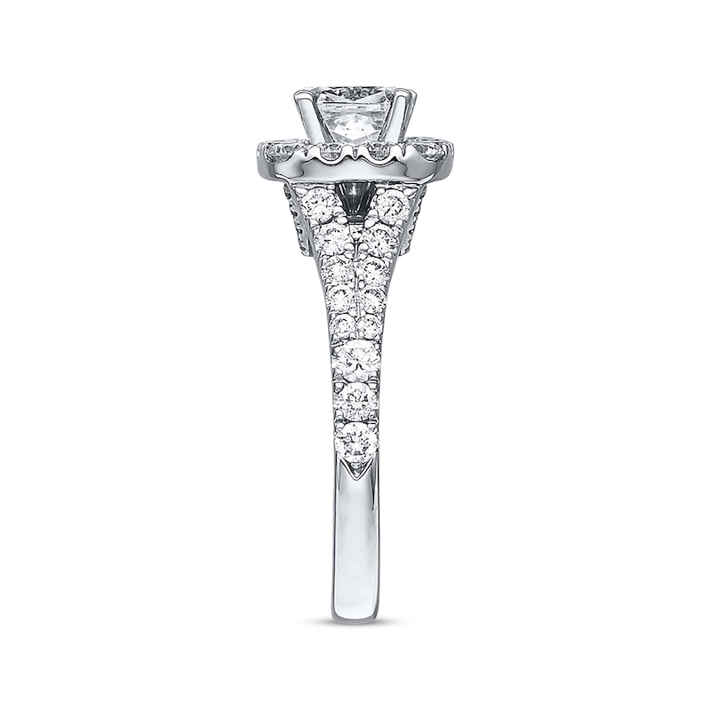 Main Image 2 of Neil Lane Diamond Engagement Ring 2-1/6 ct tw Cushion-cut  14K White Gold