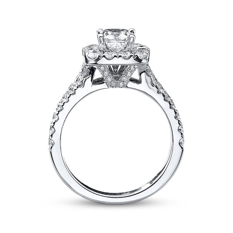 Main Image 3 of Neil Lane Diamond Engagement Ring 2-1/6 ct tw Cushion-cut  14K White Gold