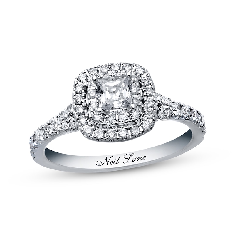 Main Image 1 of Neil Lane Engagement Ring 1 ct tw Diamonds 14K White Gold
