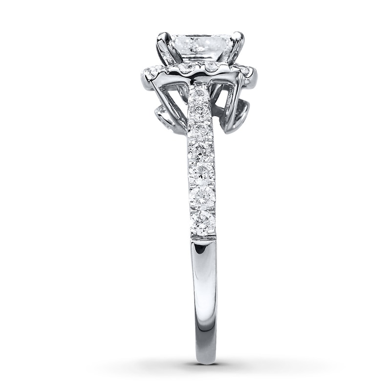 Main Image 3 of Diamond Engagement Ring 1-5/8 ct tw Princess-cut 14K White Gold