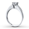 Thumbnail Image 1 of Diamond Engagement Ring 3/8 ct tw Princess-cut 14K White Gold