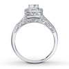 Thumbnail Image 1 of Diamond Engagement Ring 5/8 ct tw Princess-cut 14K White Gold