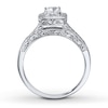 Thumbnail Image 2 of Diamond Engagement Ring 5/8 ct tw Princess-cut 14K White Gold