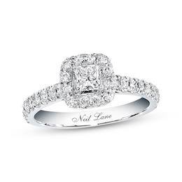 Neil Lane Princess-cut Diamond Engagement Ring 7/8 ct tw 14K White Gold