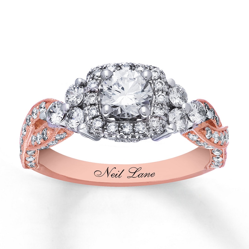 Neil Lane Engagement Ring 1-5/8 cttw Diamonds 14K Two-Tone Gold