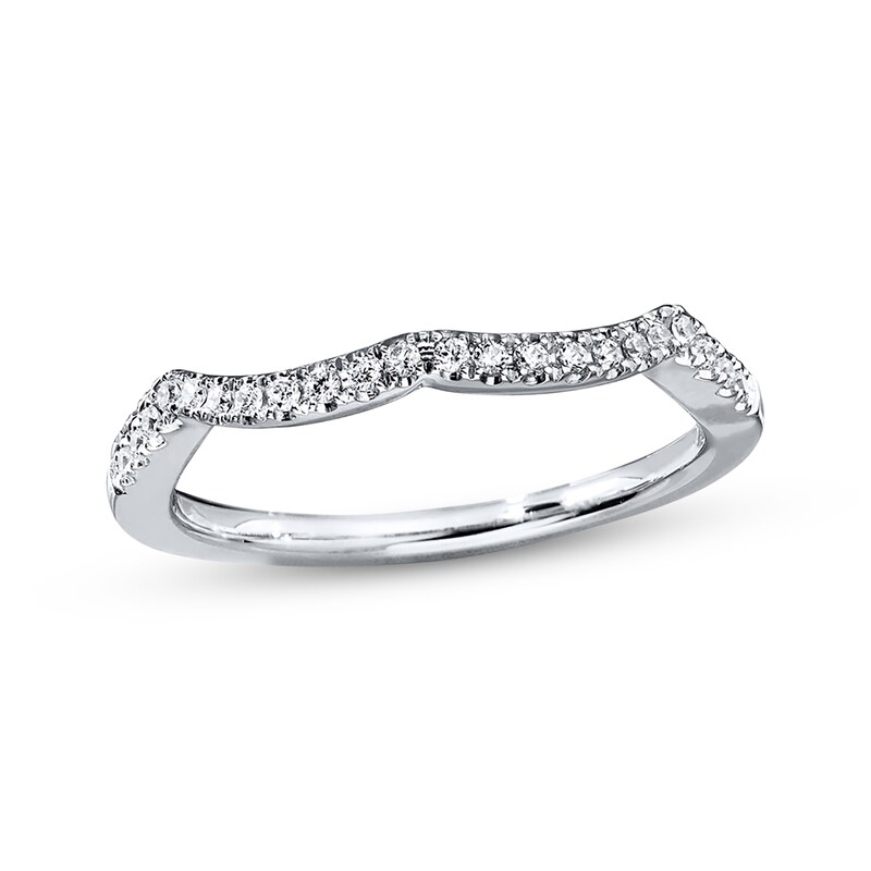 Diamond Wedding Band 1/8 ct tw Round-cut 14K White Gold