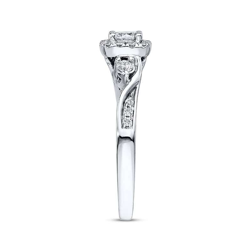 Diamond Engagement Ring 5/8 Carat tw Round-cut 14K White Gold