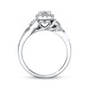 Diamond Engagement Ring 5/8 Carat tw Round-cut 14K White Gold
