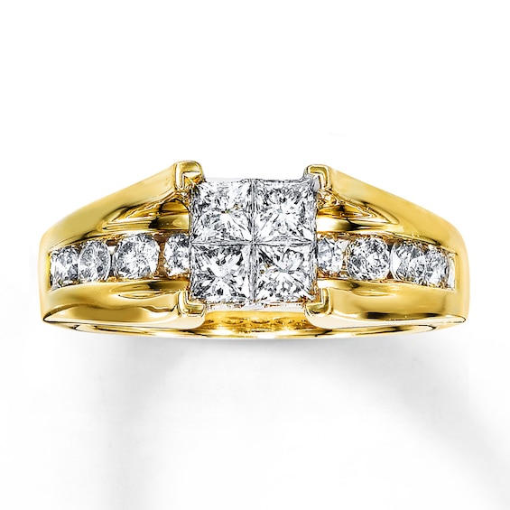 Diamond Engagement Ring 1-1/2 carats tw 14K Yellow Gold