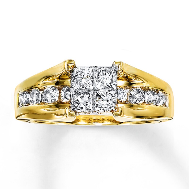 Diamond Engagement Ring 1-1/2 carats tw 14K Yellow Gold