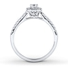 Thumbnail Image 1 of Diamond Engagement Ring 3/8 ct tw Round-cut 10K White Gold
