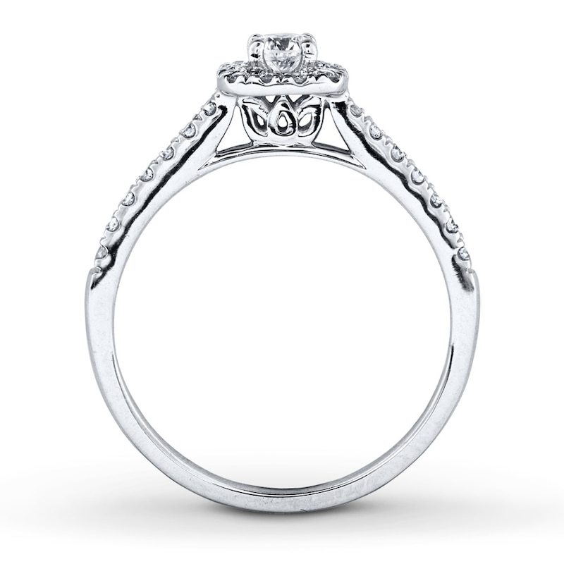 Diamond Engagement Ring 3/8 ct tw Round-cut 10K White Gold