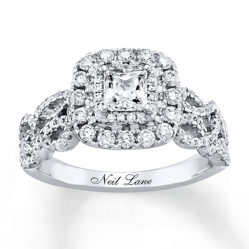 Neil Lane Engagement Ring 1-1/8 ct tw Diamonds 14K White Gold with 360