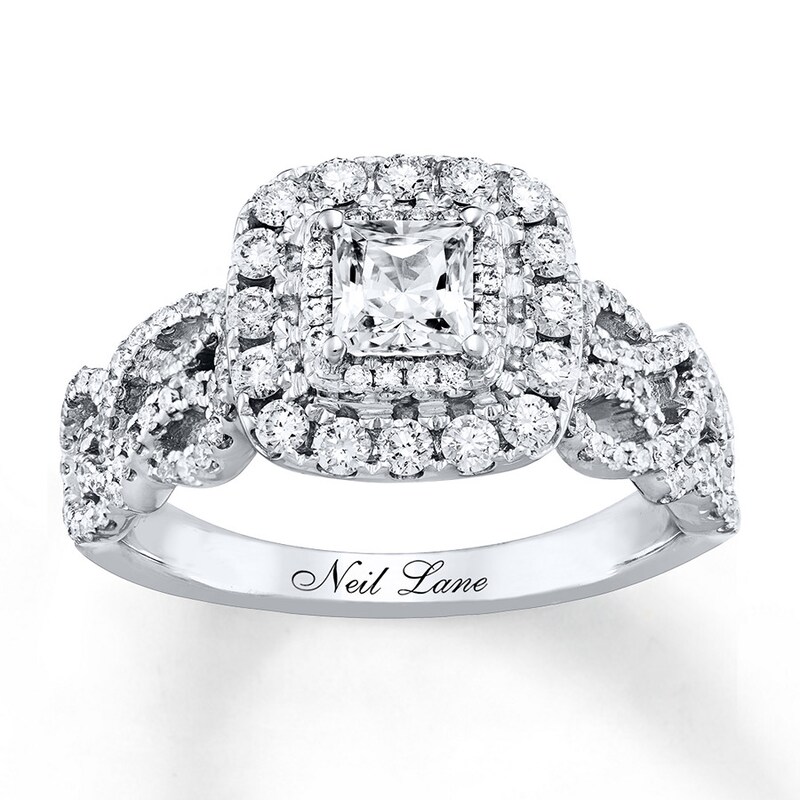 Main Image 1 of Neil Lane Engagement Ring 1-1/8 ct tw Diamonds 14K White Gold