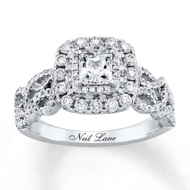 Neil Lane Engagement Ring 1-1/8 ct tw Diamonds 14K White Gold