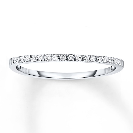 Diamond Wedding Band 1/10 ct tw Round-cut 10K White Gold