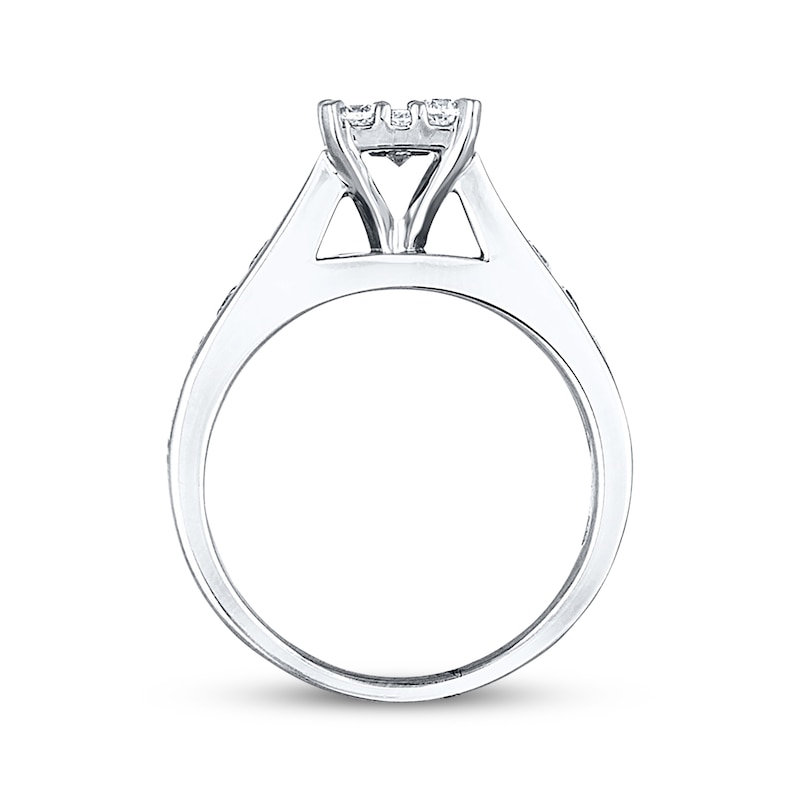 Diamond Engagement Ring 1 ct tw Round-cut 14K White Gold