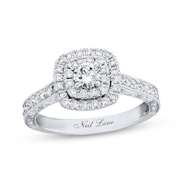 Neil Lane Round-cut Diamond Engagement Ring 7/8 ct tw 14K White Gold