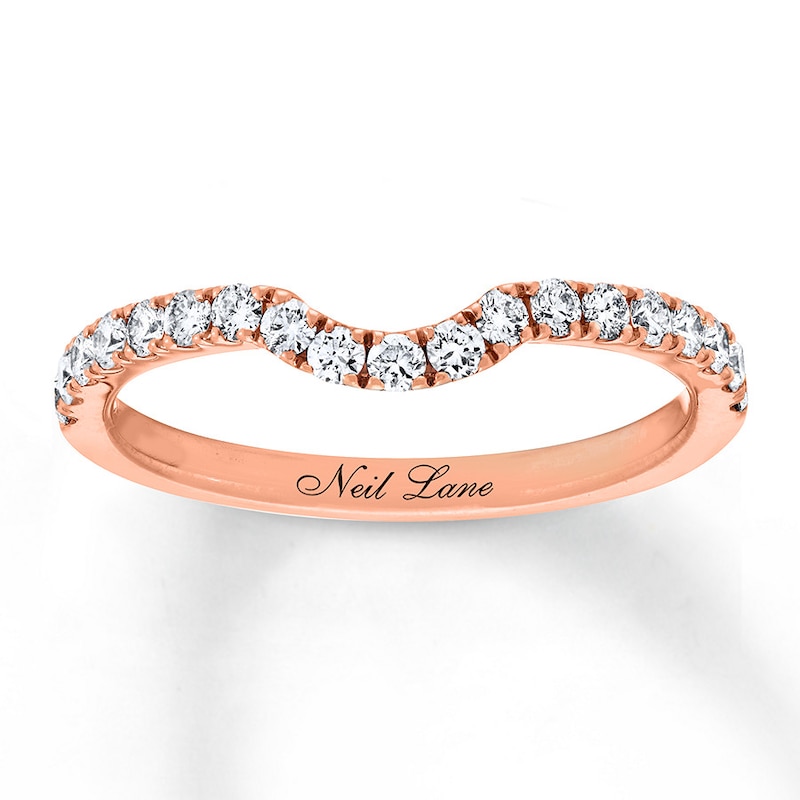 Main Image 1 of Neil Lane Round Diamond Wedding Band 3/8 ct tw 14K Rose Gold