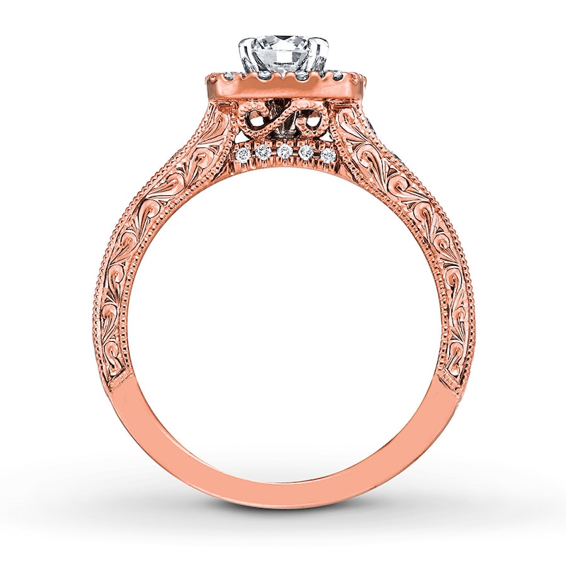 Main Image 5 of Neil Lane Round Diamond Engagement Ring 7/8 ct tw 14K Rose Gold