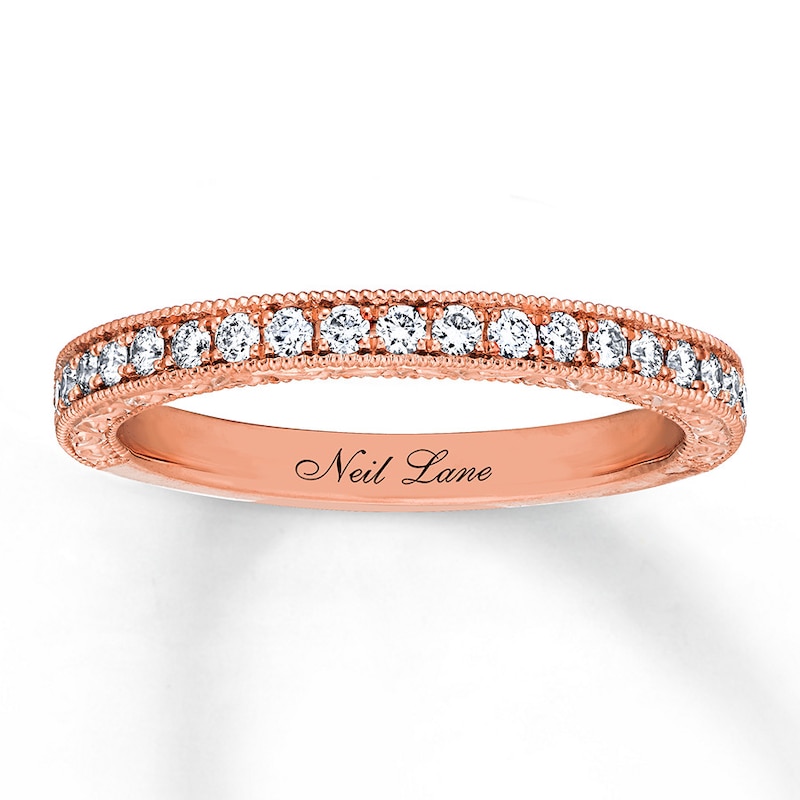 Main Image 7 of Neil Lane Wedding Band 1/4 ct tw Diamonds 14K Rose Gold
