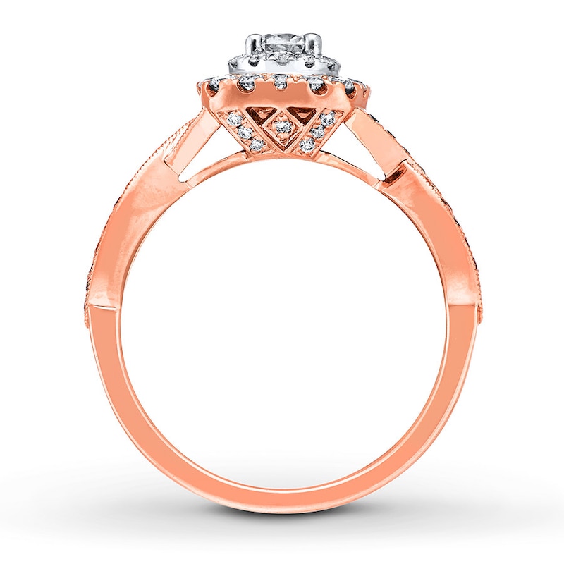 Main Image 5 of Neil Lane Round Diamond Engagement Ring 7/8 ct tw 14K Two-Tone Gold