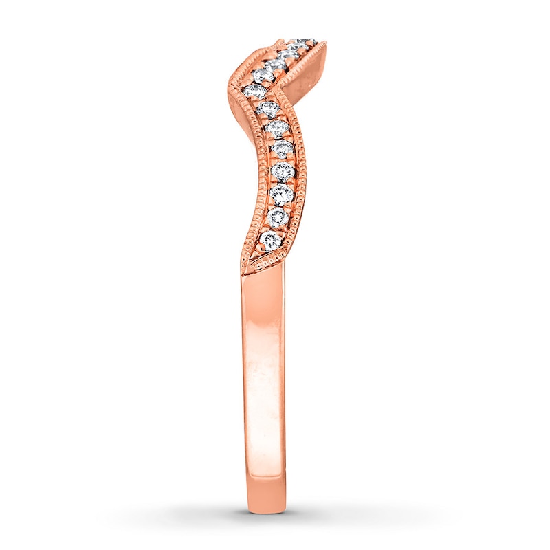 Main Image 10 of Neil Lane Wedding Band 1/8 ct tw Diamonds 14K Rose Gold