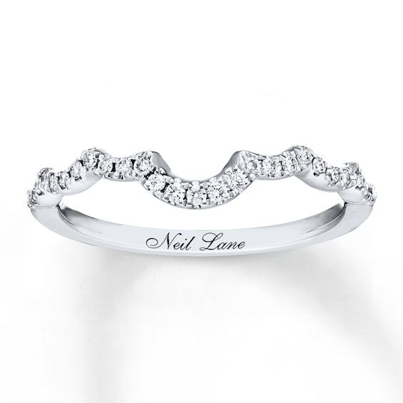 Neil Lane Contour Wedding Band 1/6 ct tw 14K White Gold