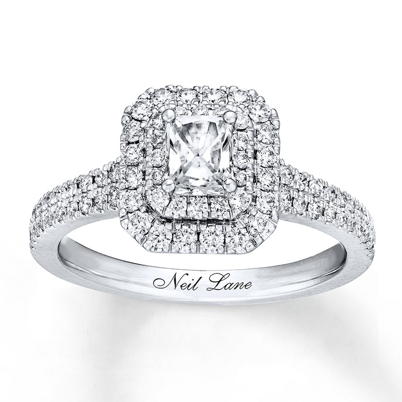 Neil Lane Radiant-cut Diamond Engagement Ring 7/8 ct tw 14K White Gold